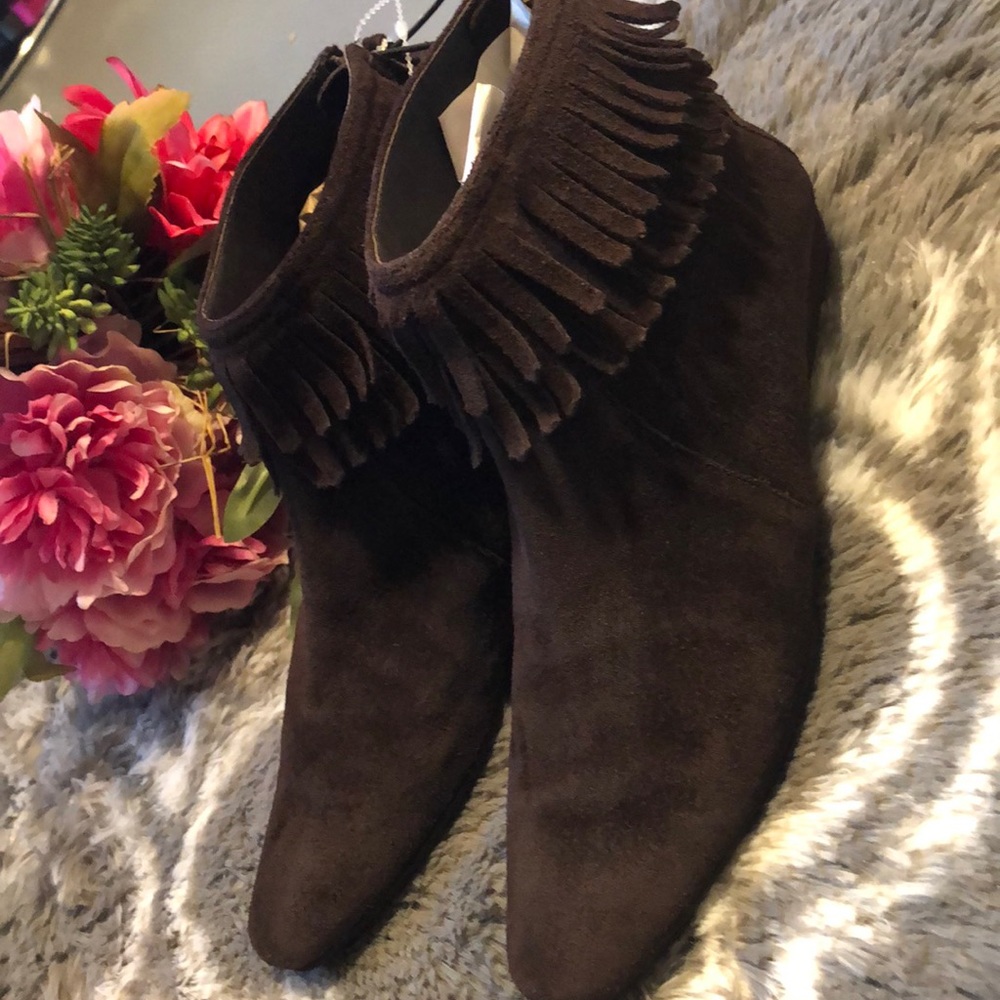 NWOB Michael Kors Fringe Suede Booties